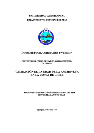 Informe Final : VALIDACIÓN DE LA EDAD EN ANCHOVETA EN LA COSTA DE CHILE