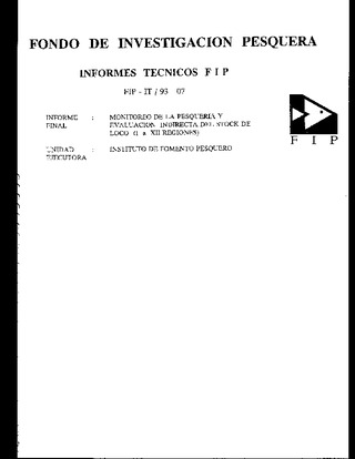 Informe Final : MONITOREO DE LA PESQUERIA Y EVALUACION INDIRECTA DEL STOCK DE LOCO (I a XII REGIONES)