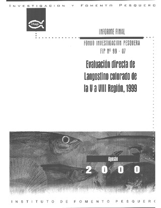 Informe Final : EVALUACION DIRECTA DE LANGOSTINO COLORADO DE LA V A VIII REGIONES, 1999