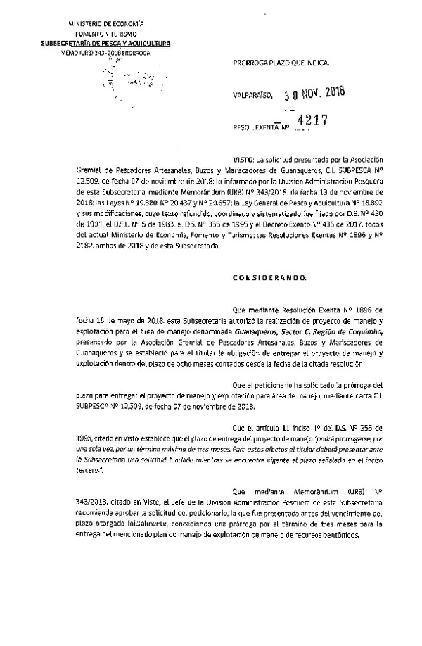 Res. Ex. N° 4217-2018 Plan de Manejo.