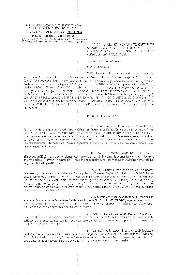Res Ex N° 0091-2020, (DZP Biobío-Ñuble), Autoriza cesión Sardina Común y Anchoveta Región de Ñuble-Biobío (Publicado en Página Web 20-07-2020)