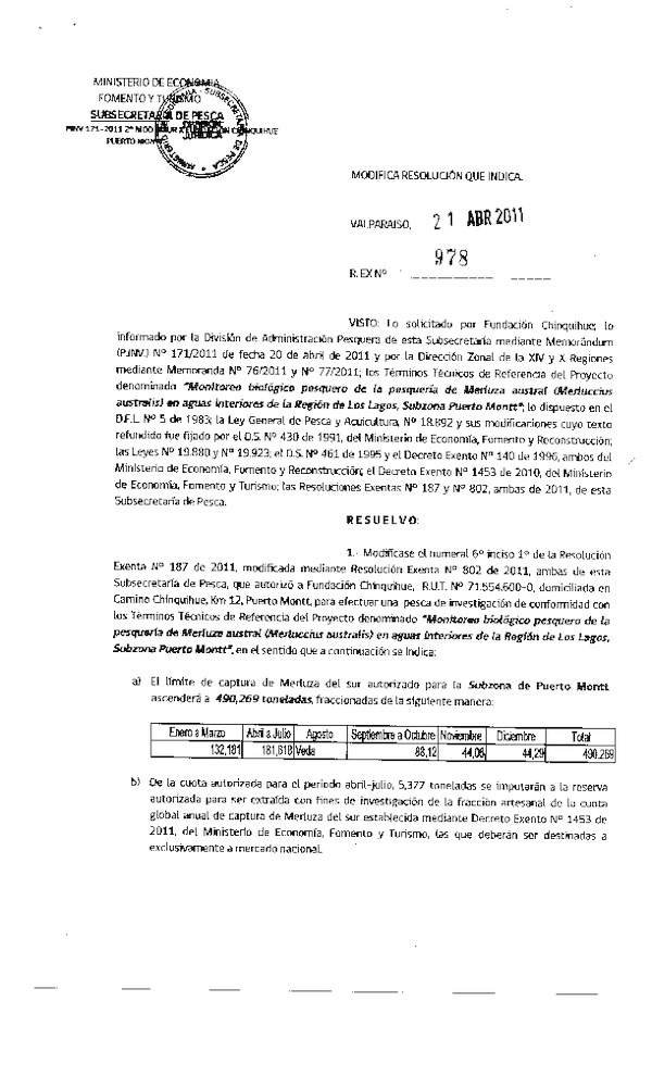 r ex 978-2011 modifica r 187-2011 fundacion chinquihue merluza austral x.pdf
