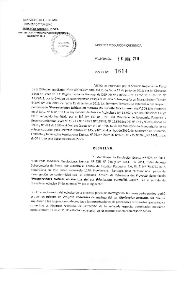 r ex 1614-11 modifica r 623-2011 cepes merluza del sur xi.pdf