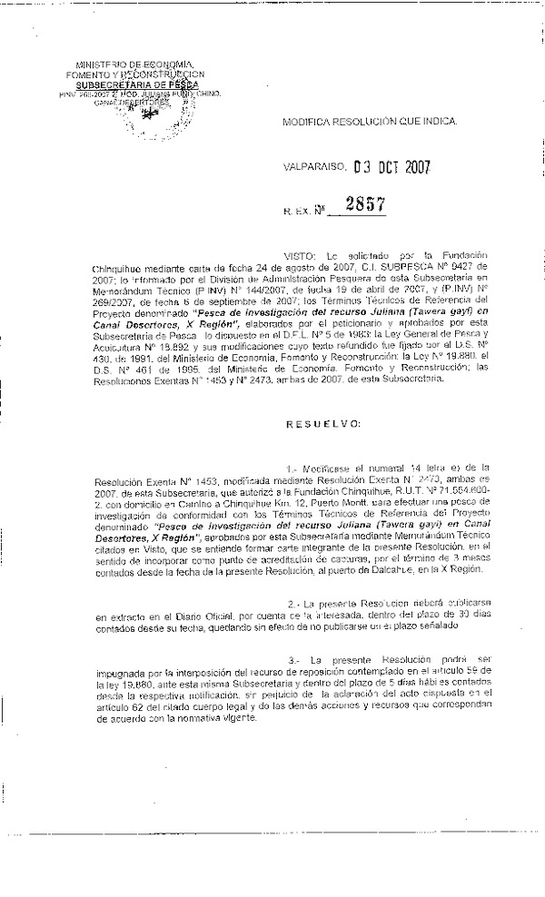 r ex 2857-07 mod r 1453-07 fundacion chinquihue juliana x.pdf
