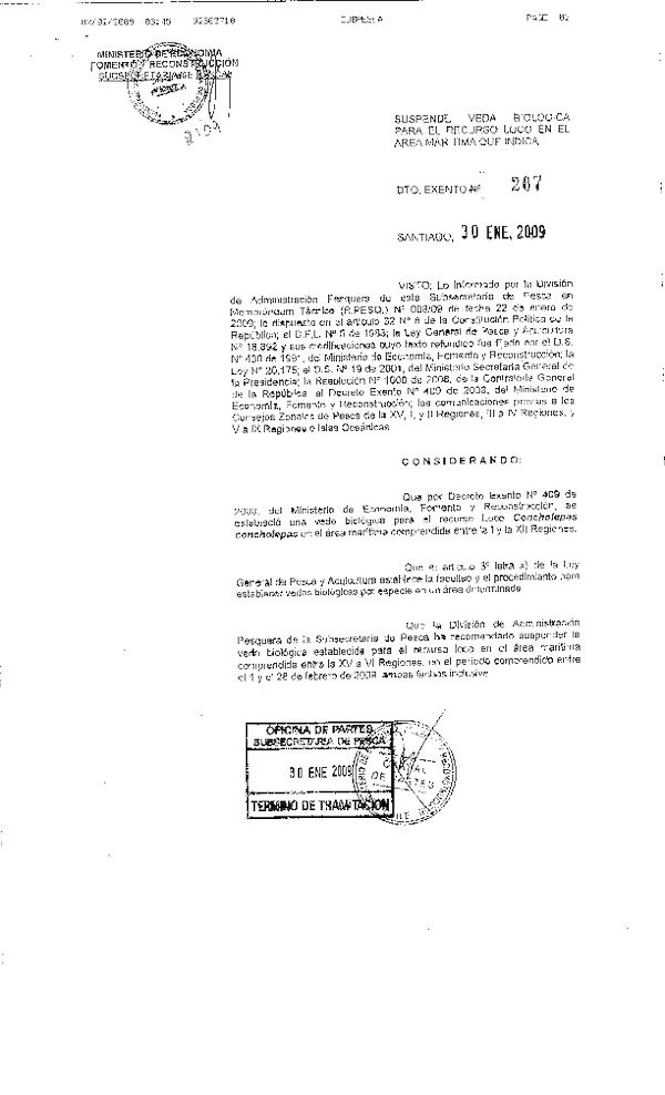 d ex 267-09 suspende veda biologica loco xv-vi.pdf