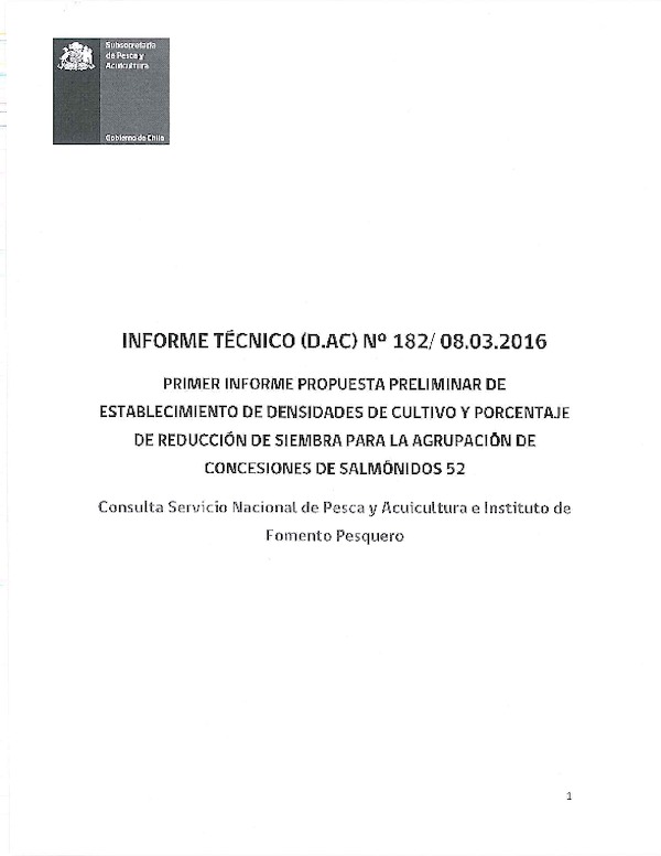 Informe Técnico (D.AC) N° 182-2016 Agrupación Salmónidos 55.
