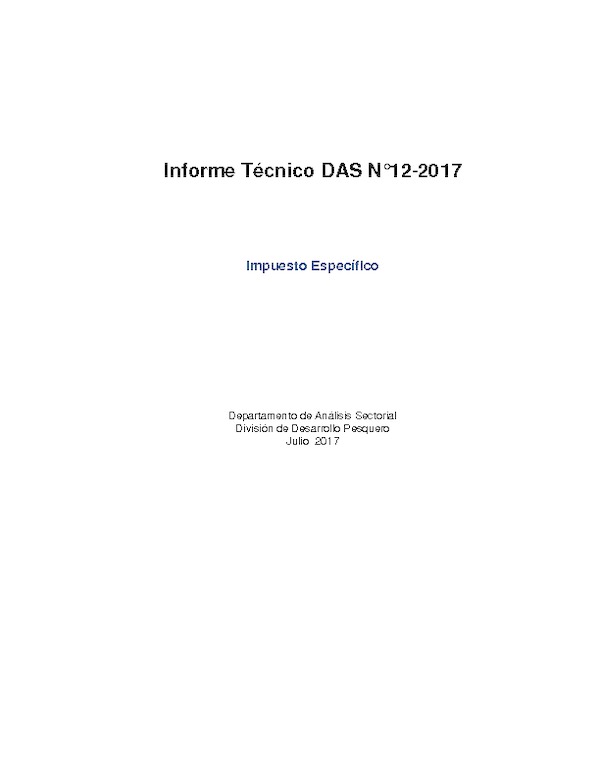 Informe Técnico DAS N° 012-2017 Impuesto Específico. (Publicado en Página Web 24-07-2017)