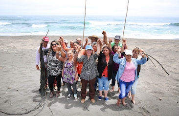Sindicato de Pescadores Verde Mar de playa Taucú, en Cobquecura.