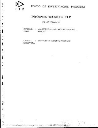 Informe Final : MONITOREO DE LAS CAPTURAS DE JUREL, AÑO 2000