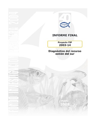 Informe Final : DIAGNÓSTICO DEL RECURSO OSTIÓN DEL SUR