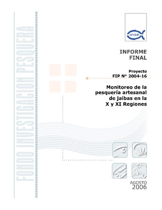 Informe Final : MONITOREO DE LA PESQUERIA ARTESANAL DE JAIBAS EN LA X Y XI REGION