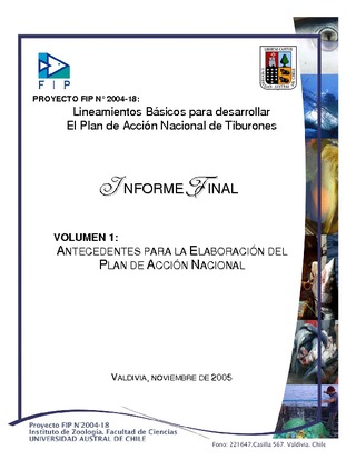 Informe Final : LINEAMIENTOS BASICOS PARA DESARROLLAR EL PLAN DE ACCION NACIONAL DE TIBURONES