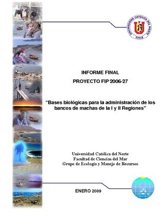 Informe Final : BASES BIOLOGICAS PARA LA ADMINISTRACIÓN DE LOS BANCOS DE MACHA DE LA I Y II REGIONES
