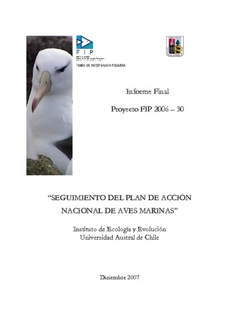 Informe Final : SEGUIMIENTO DEL PLAN NACIONAL DE ACCIÓN DE AVES MARINAS