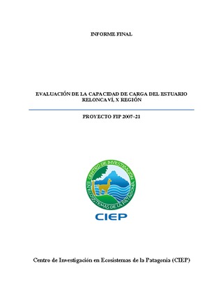 Informe Final : Evaluación de la capacidad de carga del estuario de Reloncavi, X región