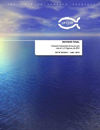 Informe Final : EVALUACIÓN HIDROACÚSTICA DE JUREL ENTRE LA V Y X REGIONES, AÑO 2012