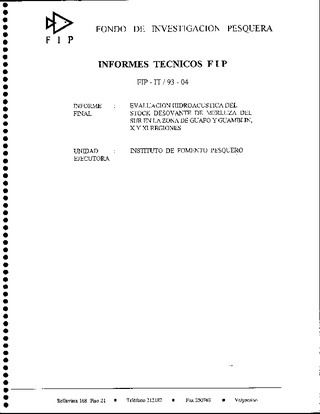 Informe Final : EVALUACION HIDROACUSTICA DEL STOCK DESOVANTE DE MERLUZA DEL SUR EN LA ZONA DE GUAFO Y GUAMBLIN