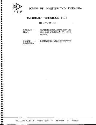 Informe Final : MONITOREO DE LA PESQUERIA DEL RECURSO CENTOLLA EN LA X REGION, 1994