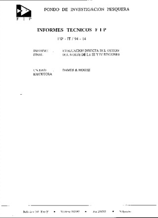 Informe Final : EVALUACION DIRECTA DEL OSTION DEL NORTE DE LA III Y IV REGIONES