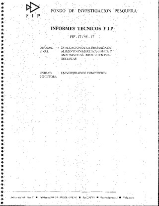 Informe Final : EVALUACION DE LA DEMANDA DE ALIMENTO EN MERLUZA COMUN Y ANALISIS DE SU IMPACTO EN PRE-RECLUTAS