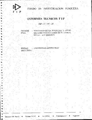 Informe Final : MONITOREO DE LA PESQUERIA Y CENSO DEL LOBO MARINO COMUN, EN EL LITORAL DE LAS I A IV REGIONES