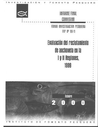Informe Final : EVALUACIÓN DEL RECLUTAMIENTO DE ANCHOVETA EN LA I Y II REGIONES