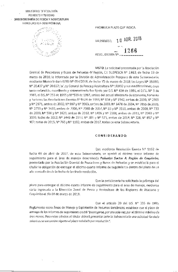 Res. Ex. N° 1266-2018 Prorroga 14° Seguimiento.