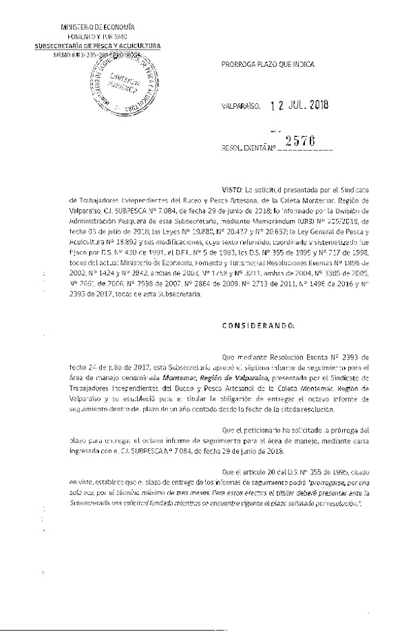 Res. Ex. N° 2576-2018 Prorroga 8° Seguimiento.