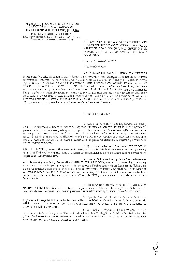 Res. Ex. N° 56-2019 (DZP VIII) Autoriza cesión Merluza común Regiones de Ñuble y del Biobío.
