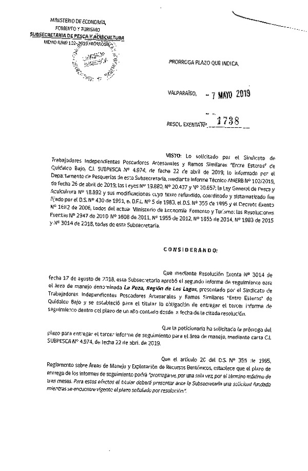 Res. Ex. N° 1738-2019 Prorroga 3° Seguimiento.