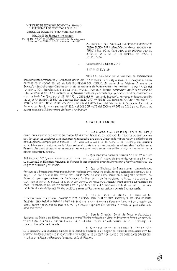 Res. Ex. N° 120-2019 (DZP VIII) Autoriza cesión Anchoveta y sardina común Regiones de Ñuble y del Biobío.