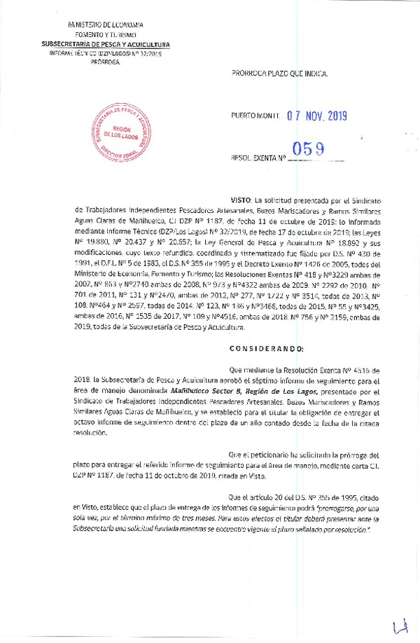 Res. Ex. N° 59-2019 (DZP Región de Los Lagos) Prorroga 8° Seguimiento.