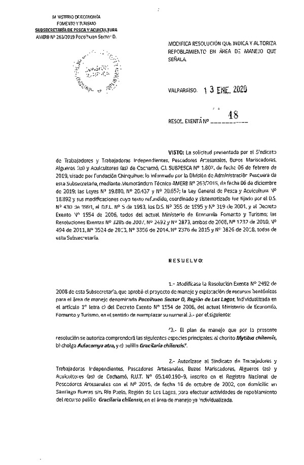 Res. Ex. N° 48-2020 Autoriza Repoblamiento.