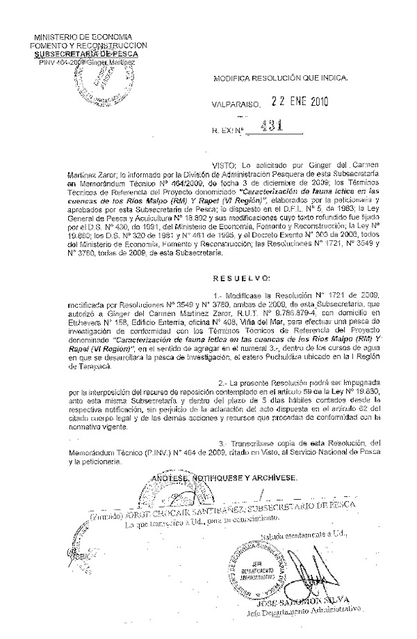 r ex pinv 431-2010 mod 1721-09 fauna ictica rio maipo vi.pdf