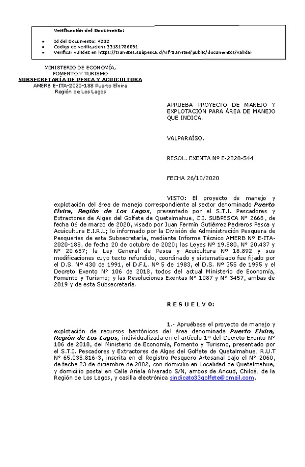 R. EX. Nº E-2020-547 Plan de Vigilancia Ambiental Marino Asociado Al Proyecto Puerto Cruz Grande, Región de Coquimbo. (Publicado en Página Web 28-10-2020)