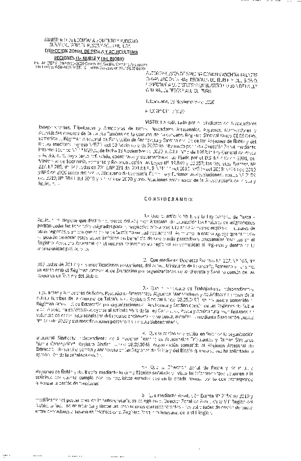 Res. Ex. N° 111-2020 (DZP Ñuble y del Biobío) Autoriza cesión Sardina Común y Anchoveta Región de Ñuble-Biobío (Publicado en Página Web 20-11-2020)