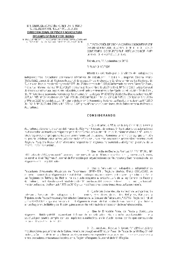 Res. Ex. N° 115-2020 (DZP Ñuble y del Biobío) Autoriza cesión Sardina Común y Anchoveta Región de Ñuble-Biobío (Publicado en Página Web 24-11-2020)