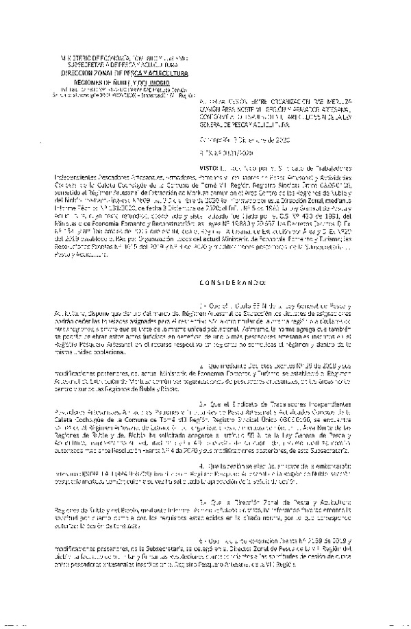 Res. Ex. N° 131-2020 (DZP Ñuble y del Biobío) Autoriza cesión Merluza Común. (Publicado en Página Web 07-12-2020)