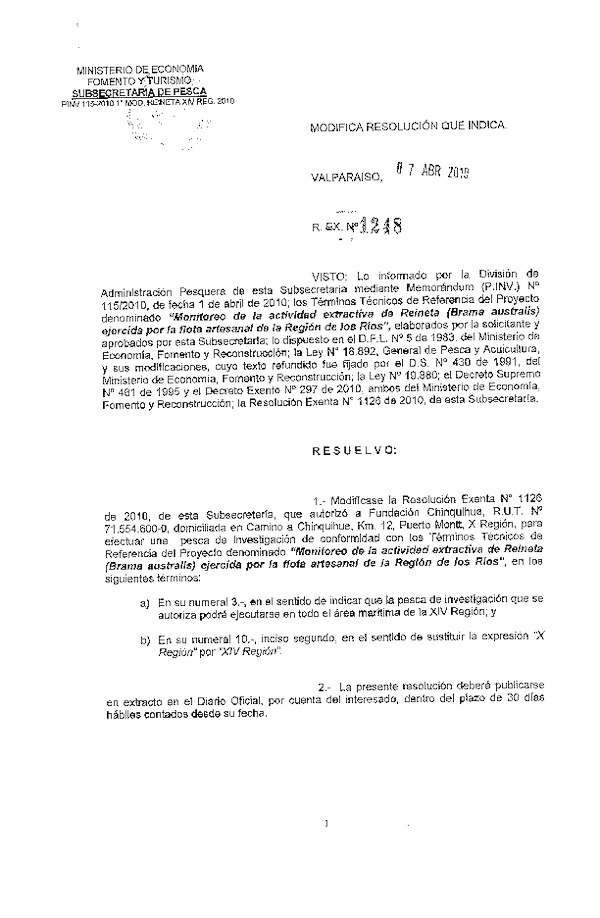 r ex pinv 1248-2010 modifica r 1126-2010 fundacion chinquihue reineta xiv.pdf