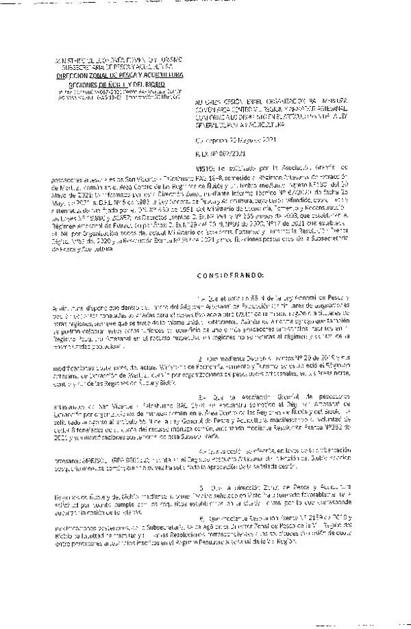 Res. Ex. N° 067-2021 (DZP Ñuble y del Biobío) Autoriza cesión Merluza Común. (Publicado en Página Web 25-05-2021)