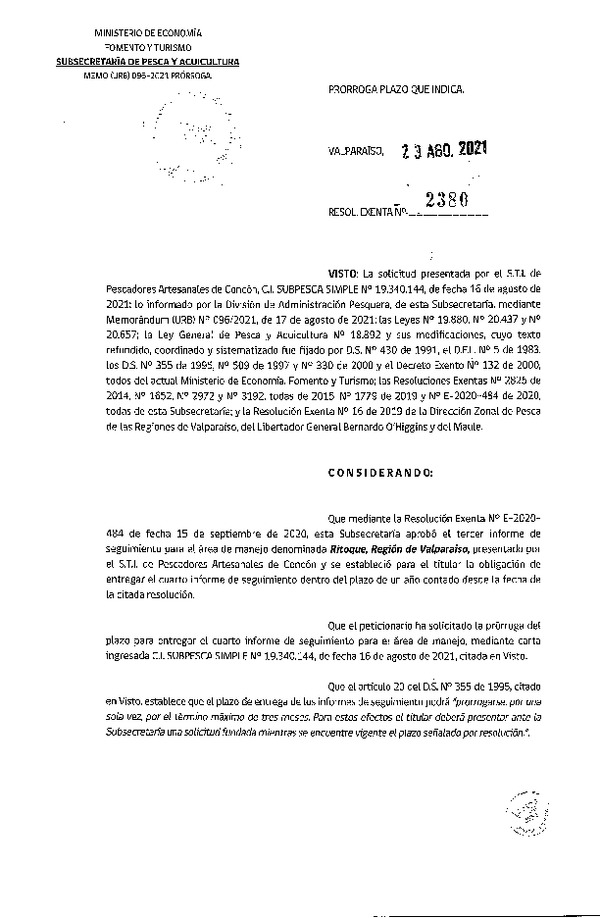 Res. Ex. N° 2380-2021 Prorroga 4° seguimiento. (Publicado en Página Web 25-08-2021)