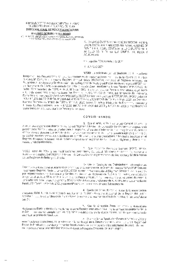 Res. Ex. N° 151-2021 (DZP Ñuble y del Biobío) Modifica Res. Ex. N° 131-2021 (DZP Ñuble y del Biobío) (Publicado en Página Web 24-11-2021)