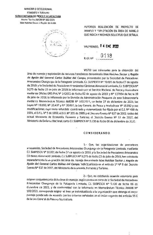 Res. Ex. N° 0118-2022 Proyecto de manejo. (Publicado en Página Web 19-01-2022)