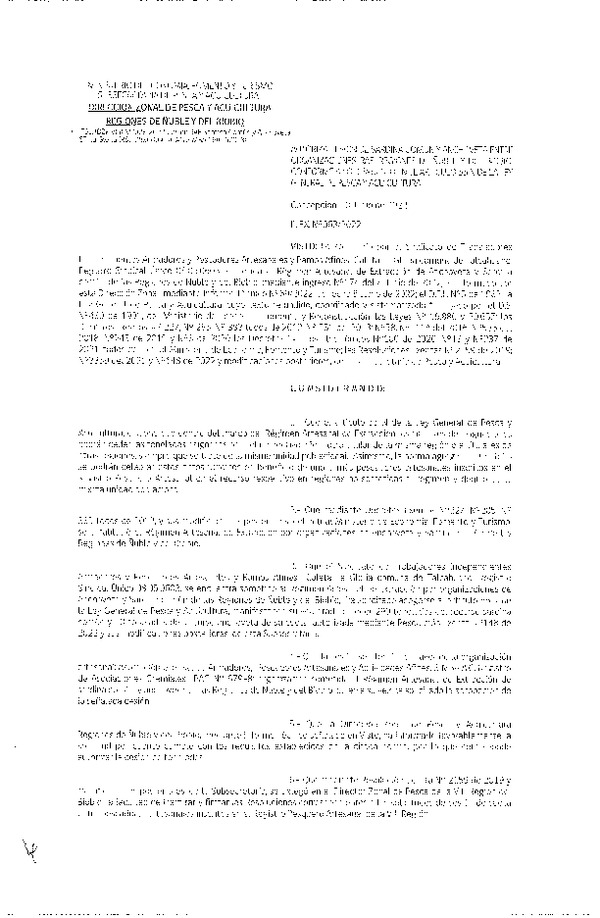 Res. Ex. N° 063-2022 (DZP Ñuble y del Biobío) Autoriza cesión Sardina común y Anchoveta. (Publicado en Página Web 10-06-2022)