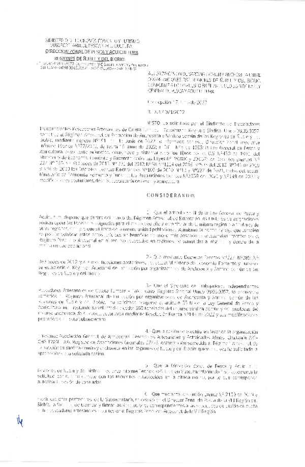 Res. Ex. N° 071-2022 (DZP Ñuble y del Biobío) Autoriza cesión Sardina común y Anchoveta. (Publicado en Página Web 17-06-2022)