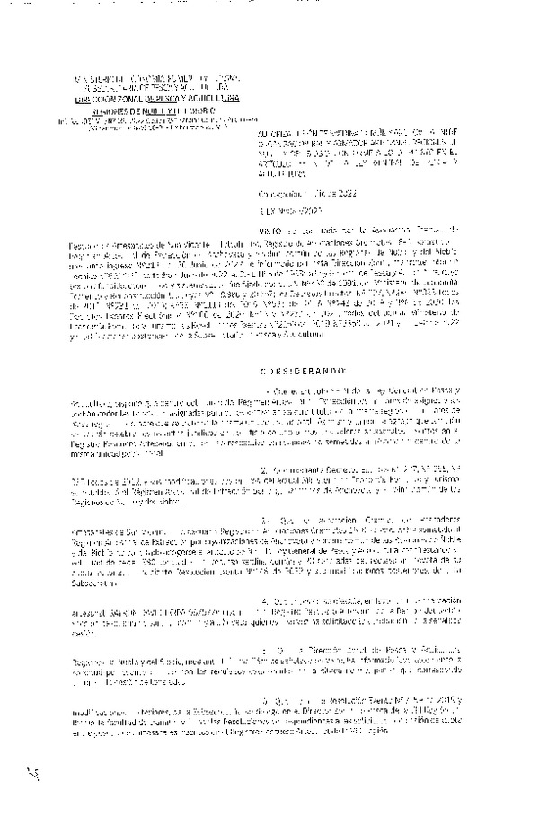 Res. Ex. N° 083-2022 (DZP Ñuble y del Biobío) Autoriza cesión Sardina común y Anchoveta. (Publicado en Página Web 04-07-2022)