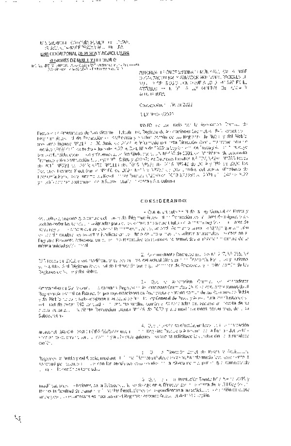 Res. Ex. N° 083-2022 (DZP Ñuble y del Biobío) Autoriza cesión Sardina común y Anchoveta. (Publicado en Página Web 04-07-2022)