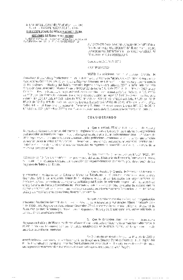 Res. Ex. N° 087-2022 (DZP Ñuble y del Biobío) Autoriza cesión Sardina común y Anchoveta. (Publicado en Página Web 05-07-2022)