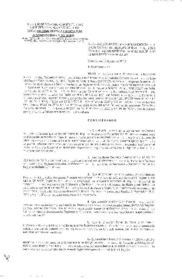 Res. Ex. N° 098-2022 (DZP Ñuble y del Biobío) Autoriza cesión Sardina común y Anchoveta. (Publicado en Página Web 18-08-2022)