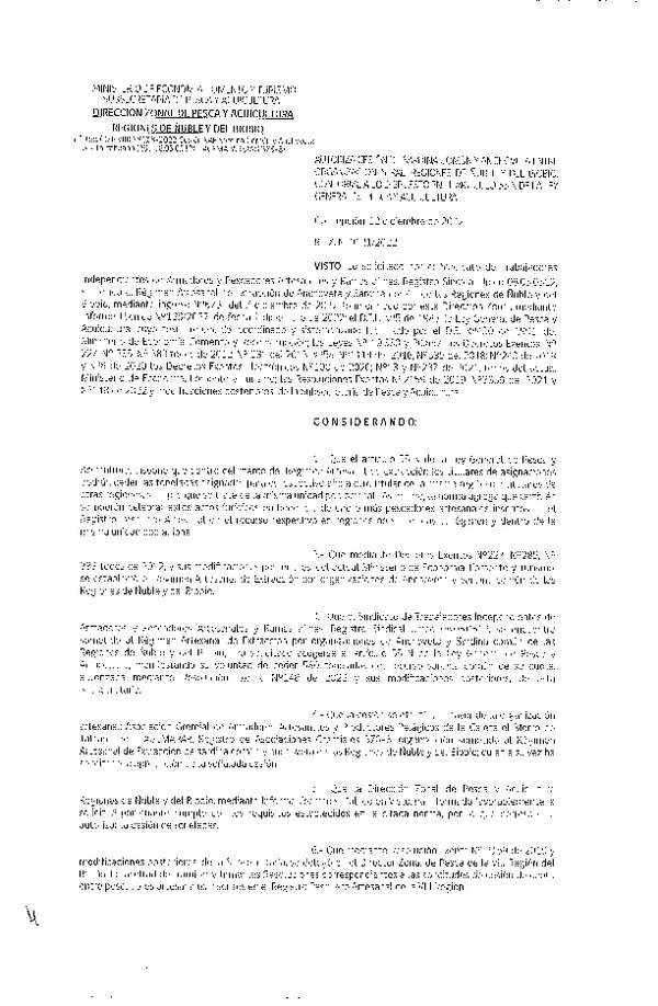 Res. Ex. N° 121-2022 (DZP Ñuble y del Biobío) Autoriza cesión Sardina común y Anchoveta. (Publicado en Página Web 14